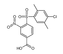 4-[(4-氯-2,5-二甲基苯基)磺酰基]-3-硝基苯甲酸结构式