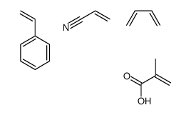 2-甲基-2-丙烯酸与1,3-丁二烯、2-丙烯腈和乙烯基苯的聚合物结构式
