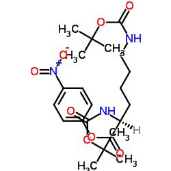 N,N'-二叔丁氧羰基-L-赖氨酸对硝基苯酚酯结构式