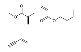 2-甲基-2-丙烯酸甲酯与2-丙烯酸丁酯和2-丙烯腈的聚合物结构式