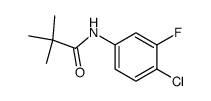 2,2-dimethyl-N-(4-chloro-3-fluorophenyl)propanamide structure