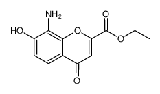 8-Amino-7-hydroxy-4-oxo-4H-1-benzopyran-2-carboxylic acid ethyl ester structure