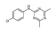 N-(4-chlorophenyl)-4,6-dimethyl-1,3,5-triazin-2-amine Structure