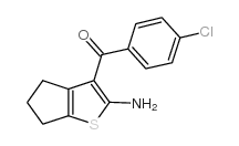 (2-氨基-5,6-二氢-4H-环戊并[b]噻吩-3-基)-(4-氯苯基)-甲酮结构式