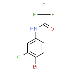 N-(4-Bromo-3-chlorophenyl)-2,2,2-trifluoroacetamide结构式