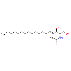 N-乙酰基神经鞘氨醇结构式