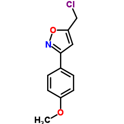 5-(氯甲基)-3-(4-甲氧基苯基)异噁唑结构式