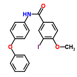 3-Iodo-4-methoxy-N-(4-phenoxyphenyl)benzamide结构式