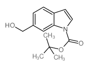 6-(羟甲基)-1H-吲哚-1-甲酸叔丁酯结构式