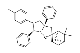 (1R,2R,3a'R,5S,6'S)-6,6-dimethyl-3a',6'-diphenyl-5'-(p-tolyl)tetrahydro-3'H-spiro[bicyclo[3.1.1]heptane-2,2'-imidazo[1,5-b]isoxazole]结构式