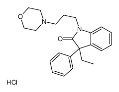 3-ethyl-1-(3-morpholin-4-ium-4-ylpropyl)-3-phenylindol-2-one,chloride Structure