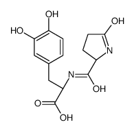 L-Tyrosine, 3-hydroxy-N-(5-oxo-L-prolyl)-, hydrate (2:3) structure