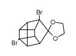 1,4-dibromopentacyclo[4.3.0.02,503,804,7]nonan-9-one ethylene ketal Structure