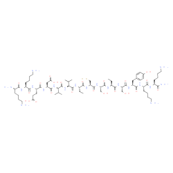 H-Lys-Lys-Glu-Asp-Val-Val-Abu-Cys-Ser-Abu-Ser-Tyr-Lys-Lys-NH2 Structure