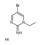 (2Z)-5-Bromo-1-ethyl-2(1H)-pyrimidinimine hydroiodide (1:1)结构式