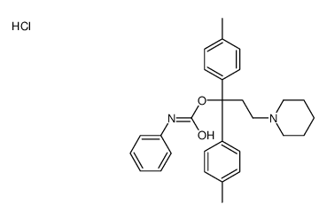 [1,1-bis(4-methylphenyl)-3-piperidin-1-ylpropyl] N-phenylcarbamate,hydrochloride Structure