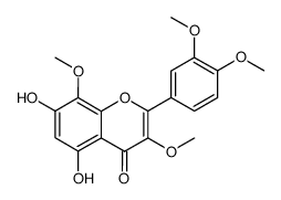 5,7-Dihydroxy-3,8,3',4'-tetramethoxyflavone Structure