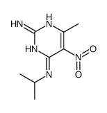6-methyl-5-nitro-4-N-propan-2-ylpyrimidine-2,4-diamine Structure