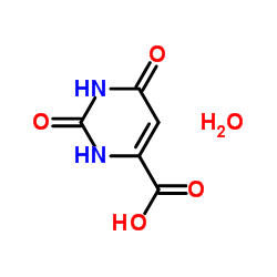 2,6-Dioxo-1,2,3,6-tetrahydropyrimidine-4-carboxylic acid hydrate structure
