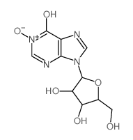 Inosine, 1-oxide(7CI,8CI,9CI) Structure