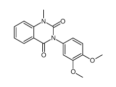 3-(3,4-dimethoxyphenyl)-1-methylquinazoline-2,4-dione结构式