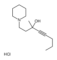 3-methyl-1-piperidin-1-ium-1-yloct-4-yn-3-ol,chloride Structure