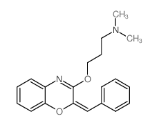 1-Propanamine,N,N-dimethyl-3-[[2-(phenylmethylene)-2H-1,4-benzoxazin-3-yl]oxy]-,hydrochloride (1:1) Structure