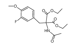 α-Acetamido-α-[3-fluor-4-methoxybenzyl]-malonsaeurediethylester Structure