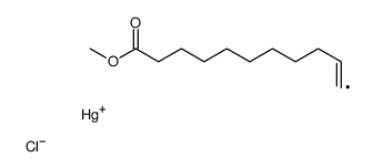 chloro-(11-methoxy-11-oxoundec-1-enyl)mercury结构式