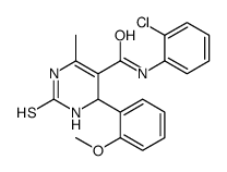 N-(2-chlorophenyl)-4-(2-methoxyphenyl)-6-methyl-2-sulfanylidene-3,4-dihydro-1H-pyrimidine-5-carboxamide Structure