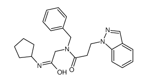 1H-Indazole-1-propanamide,N-[2-(cyclopentylamino)-2-oxoethyl]-N-(phenylmethyl)-(9CI) Structure