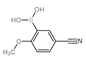 2-甲氧基-5-氰基苯硼酸结构式