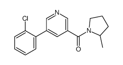 [5-(2-chlorophenyl)pyridin-3-yl]-(2-methylpyrrolidin-1-yl)methanone Structure