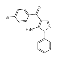 (5-AMINO-1-PHENYL-1H-PYRAZOL-4-YL)(4-BROMOPHENYL)METHANONE结构式