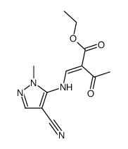 2-acetyl-3-(4-cyano-2-methyl-2H-pyrazol-3-ylamino)-acrylic acid ethyl ester结构式