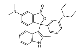 3-(3-Diethylamino-phenyl)-6-dimethylamino-3-(2-methyl-1H-indol-3-yl)-3H-isobenzofuran-1-one结构式