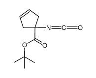 1-(isocyanate)-1-(tert-butoxycarbonyl)cyclopent-3-ene结构式
