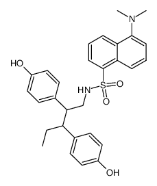 1-Dansylamino-2.3-di-(p-hydroxyphenyl)pentan Structure