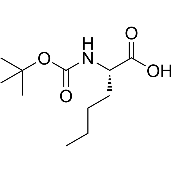 N-Boc-L-正亮氨酸结构式