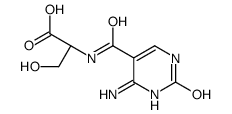 (2S)-2-[(6-amino-2-oxo-1H-pyrimidine-5-carbonyl)amino]-3-hydroxypropanoic acid Structure