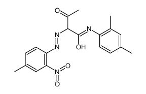 N-(2,4-二甲基苯基)-2-[(4-甲基-2-硝基苯基)偶氮]-3-氧代丁酰胺结构式