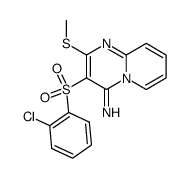 3-(2-chlorobenzenesulfonyl)-2-methylsulfanylpyrido[1,2-a]pyrimidin-4-ylideneamine Structure