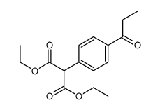diethyl 2-(4-propanoylphenyl)propanedioate结构式