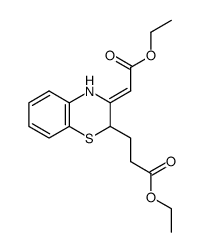 3-(3-ethoxycarbonylmethylene-3,4-dihydro-2H-benzo[1,4]thiazin-2-yl)-propionic acid ethyl ester Structure