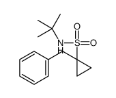 1-benzyl-N-tert-butylcyclopropane-1-sulfonamide结构式