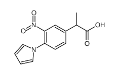 2-(3-nitro-4-pyrrol-1-ylphenyl)propanoic acid Structure