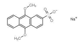 9,10-二甲氧基蒽-2-磺酸钠盐[用于氨类的荧光离子对试剂]结构式