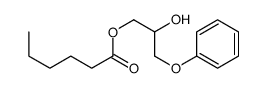 (2-hydroxy-3-phenoxypropyl) hexanoate Structure