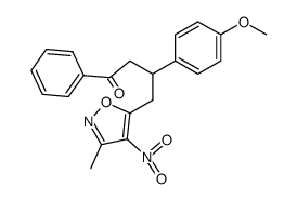 3-(4-methoxy-phenyl)-4-(3-methyl-4-nitro-isoxazol-5-yl)-1-phenyl-butan-1-one结构式