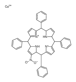 2-硝基-5,10,15,20-四苯基-21H,23H-卟吩铜(II)结构式